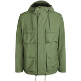 Giacca con cappuccio in verde Rains - unisex 