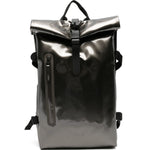 Zaino lucido con chiusura arrotolabile in argento Rains - uomo 