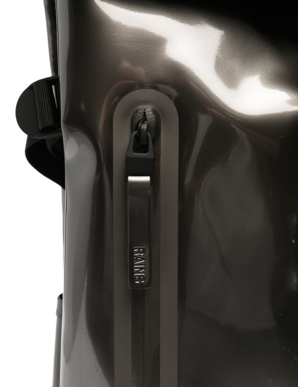 Zaino lucido con chiusura arrotolabile in argento Rains - uomo 