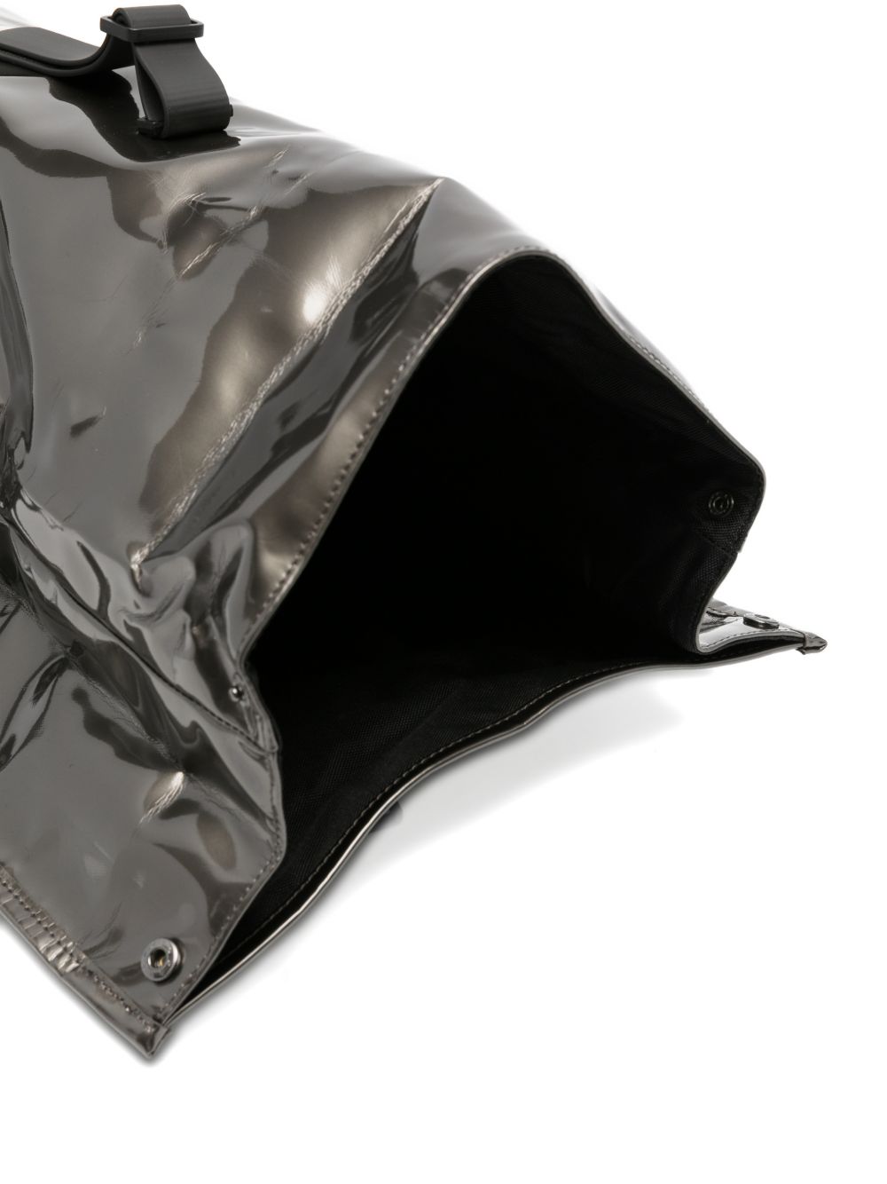 Zaino lucido con chiusura arrotolabile in argento Rains - uomo 