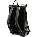 Zaino lucido con chiusura arrotolabile in argento Rains - uomo 