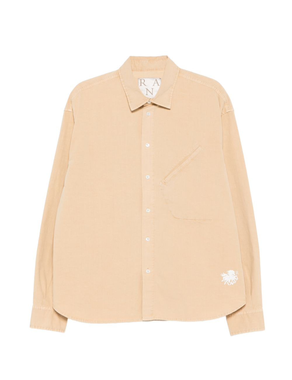 Camicia con taschino in beige Ranra - uomo 