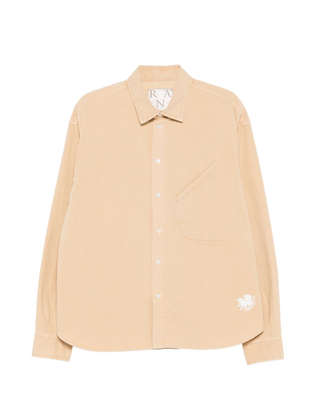Camicia con taschino in beige Ranra - uomo 
