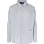 Camicia con logo ricamato a righe in azzurro Ranra - uomo 