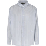 Camicia con logo ricamato a righe in azzurro Ranra - uomo 