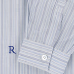 Camicia con logo ricamato a righe in azzurro Ranra - uomo 