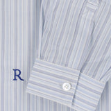 Camicia con logo ricamato a righe in azzurro Ranra - uomo 