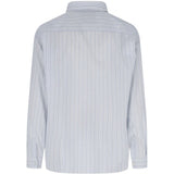 Camicia con logo ricamato a righe in azzurro Ranra - uomo 