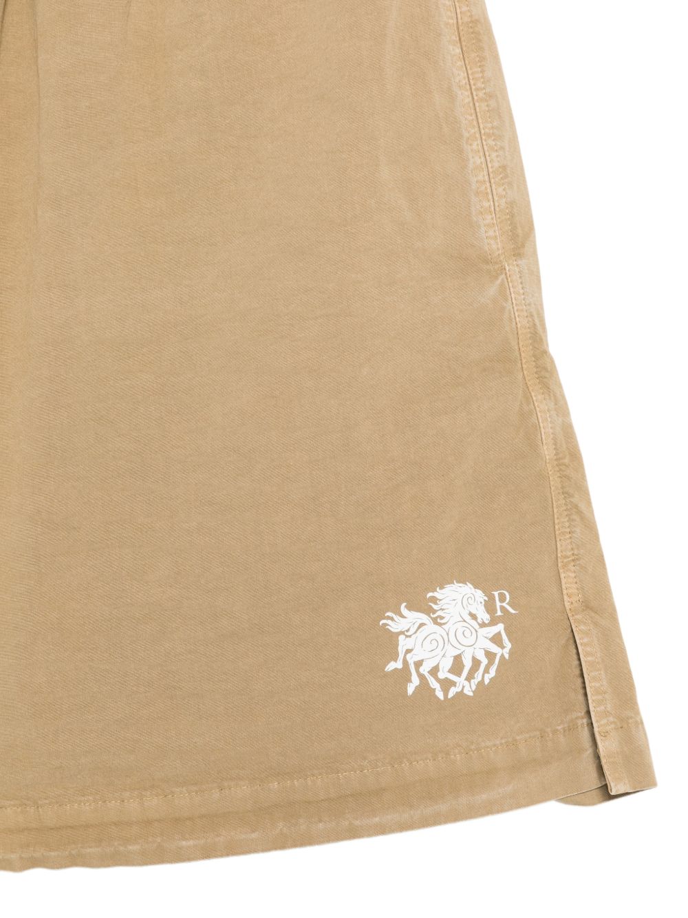 Pantaloncini con logo stampato in marrone Ranra - uomo 