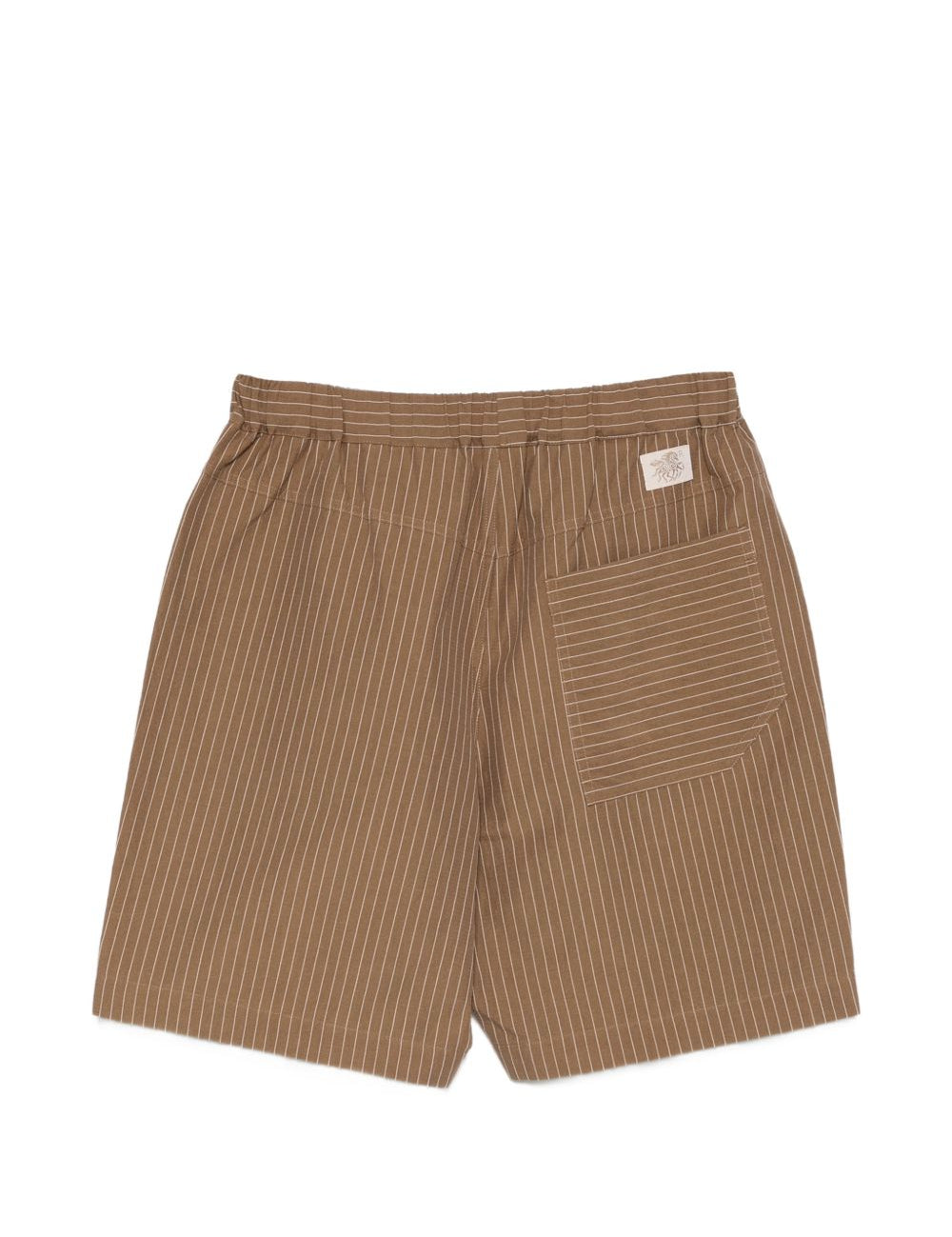 Pantaloncini a righe con tasca in marrone Ranra - uomo 
