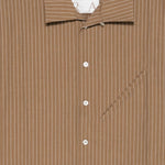 Camicia a righe in marrone Ranra - uomo 