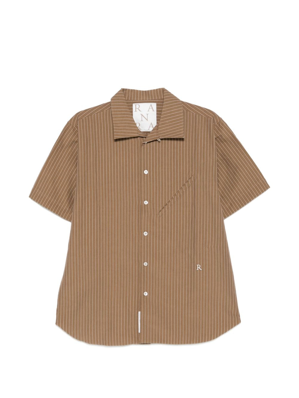 Camicia a righe in marrone Ranra - uomo 