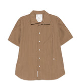 Camicia a righe in marrone Ranra - uomo 