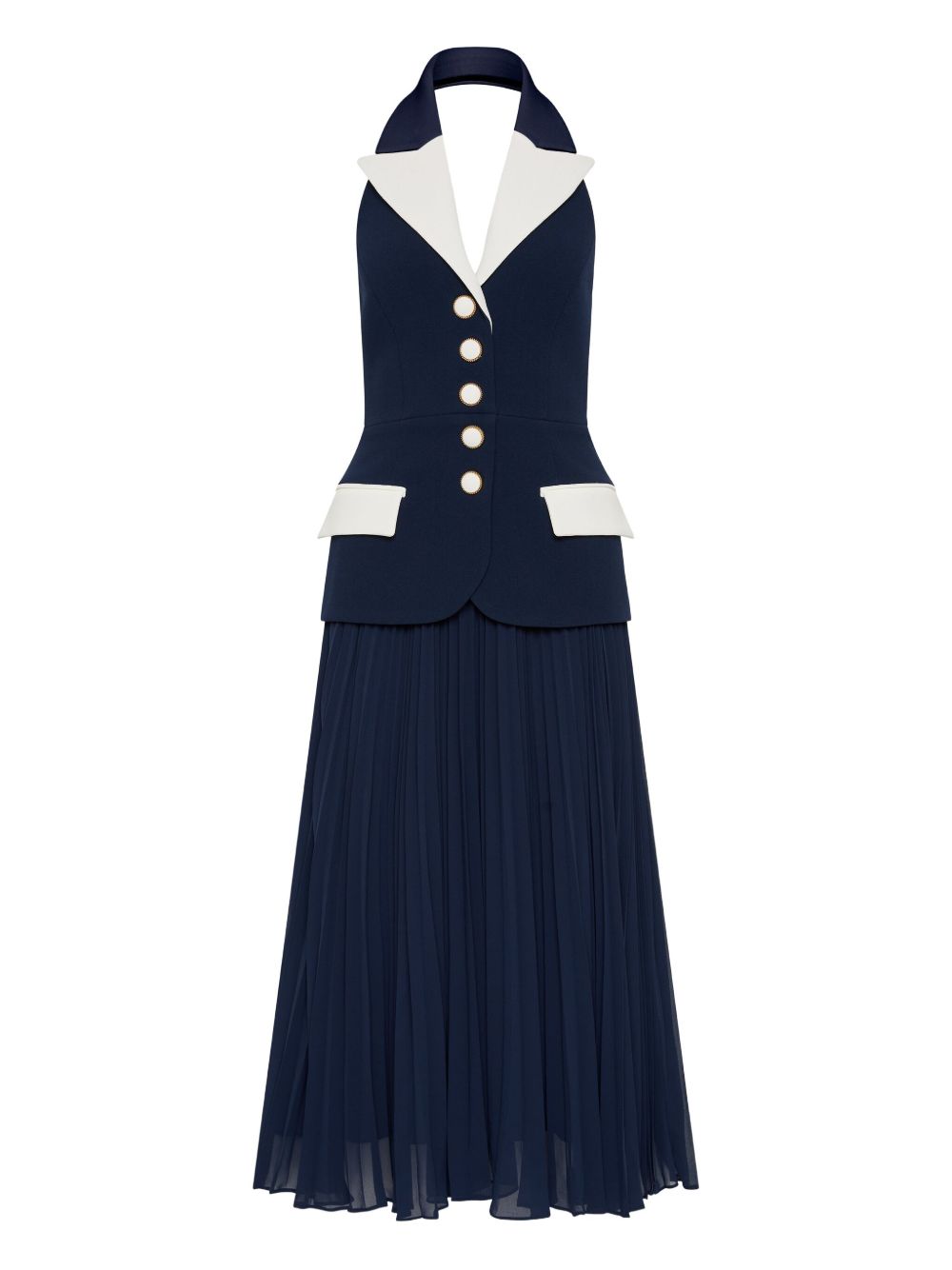 Abito midi con scollo a v ula in blu Rebecca vallance - donna 