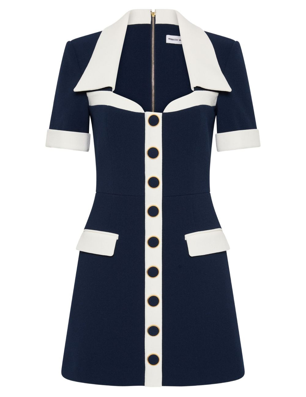 Mini abito con bottoni ula in blu Rebecca vallance - donna 