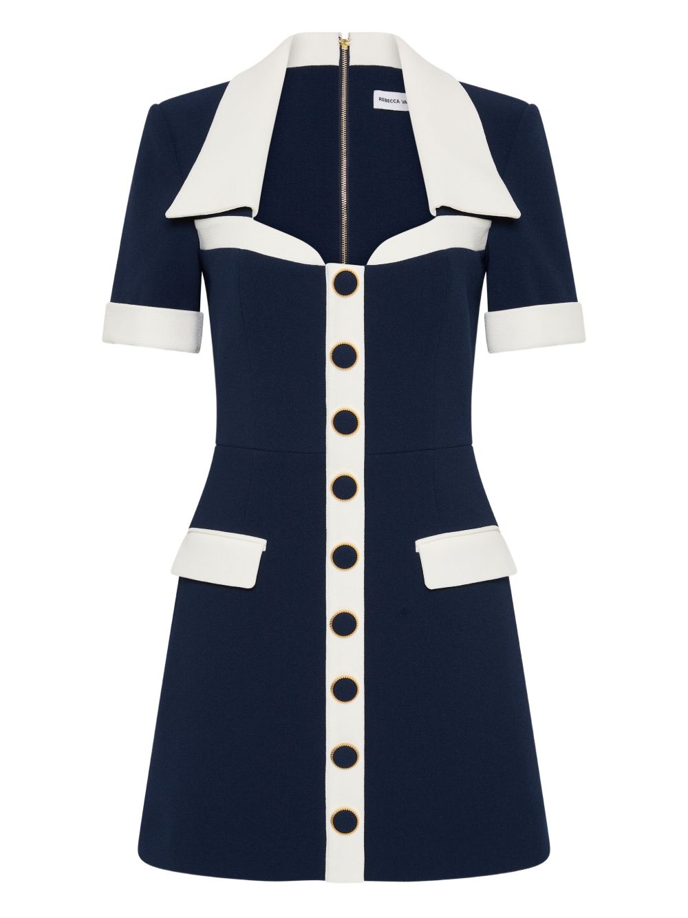 Mini abito con bottoni ula in blu Rebecca vallance - donna 