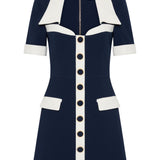 Mini abito con bottoni ula in blu Rebecca vallance - donna 