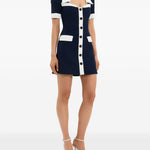 Mini abito con bottoni ula in blu Rebecca vallance - donna 
