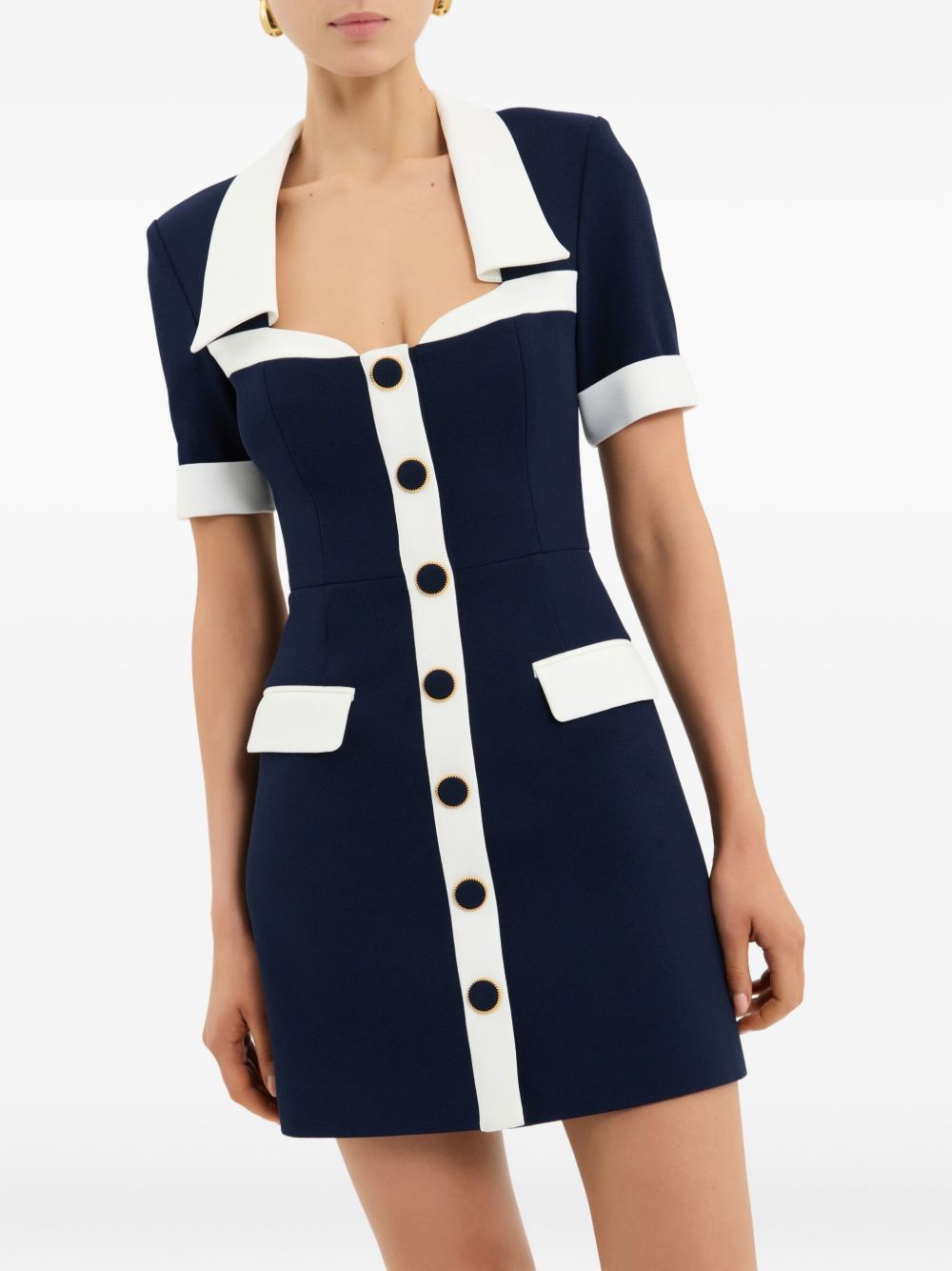 Mini abito con bottoni ula in blu Rebecca vallance - donna 