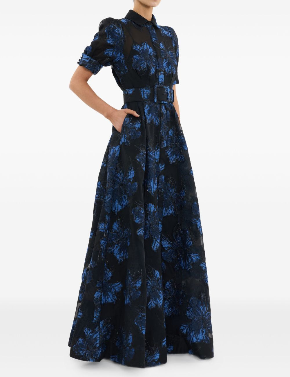 Abito Alexandra lungo a fiori in blu Rebecca vallance - donna 