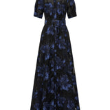 Abito Alexandra lungo a fiori in blu Rebecca vallance - donna 