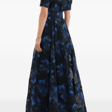 Abito Alexandra lungo a fiori in blu Rebecca vallance - donna 