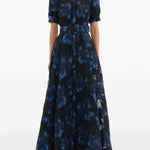 Abito Alexandra lungo a fiori in blu Rebecca vallance - donna 