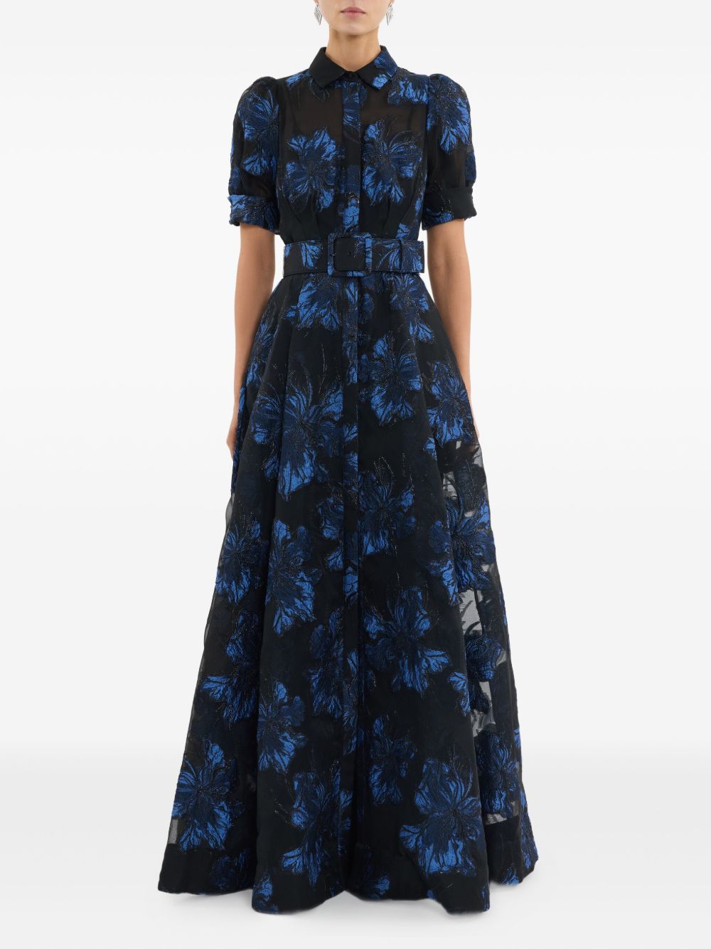 Abito Alexandra lungo a fiori in blu Rebecca vallance - donna 