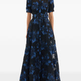Abito Alexandra lungo a fiori in blu Rebecca vallance - donna 