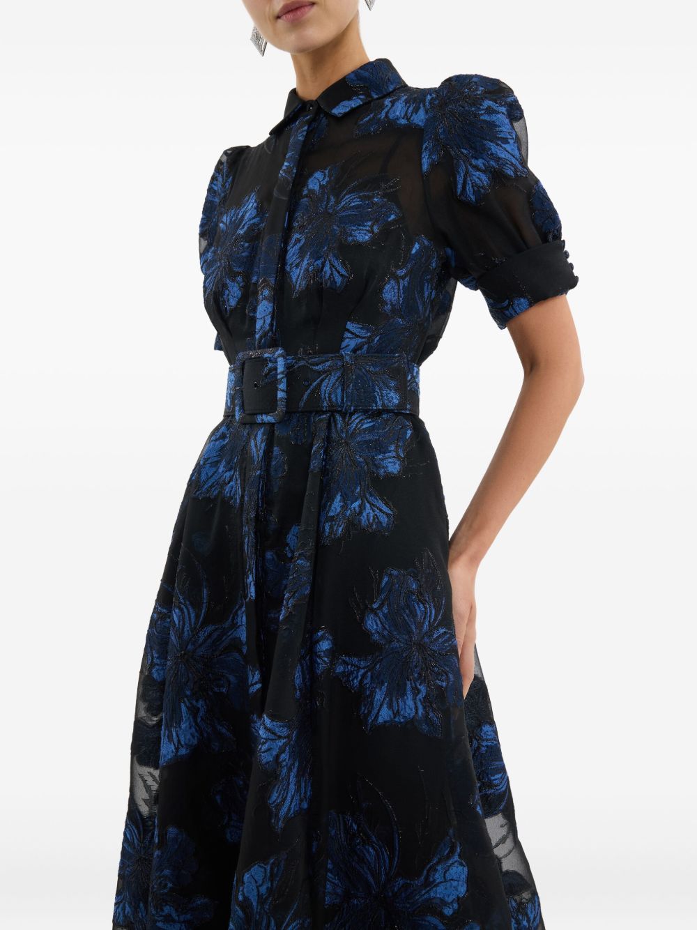 Abito Alexandra lungo a fiori in blu Rebecca vallance - donna 