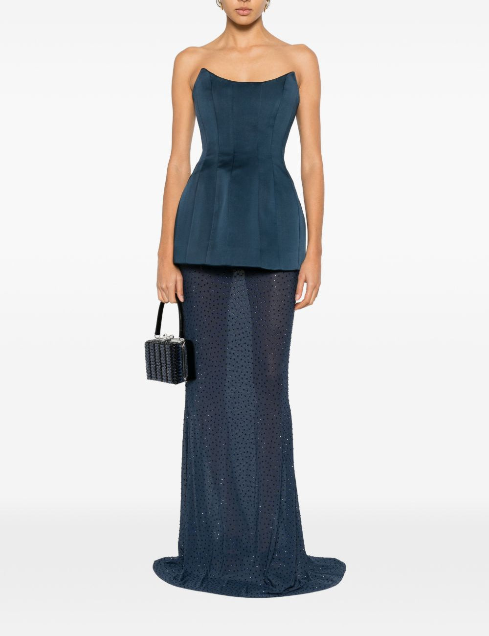 Top a corsetto elivera in blu Rebecca vallance - donna 