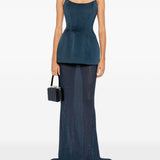 Top a corsetto Elivera in blu 