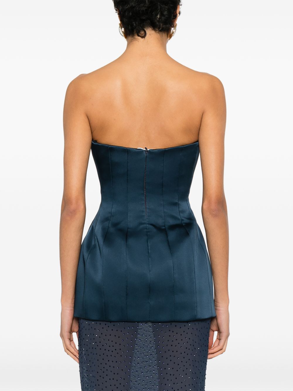 Top a corsetto Elivera in blu 