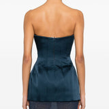 Top a corsetto Elivera in blu 