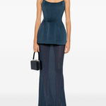 Gonna maxi con cristalli in blu Rebecca vallance - donna 