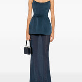 Gonna maxi con cristalli in blu Rebecca vallance - donna 