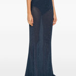 Gonna maxi con cristalli in blu Rebecca vallance - donna 