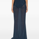 Gonna maxi con cristalli in blu Rebecca vallance - donna 