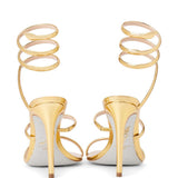 Sandali Cleo in oro Rene caovilla - donna 