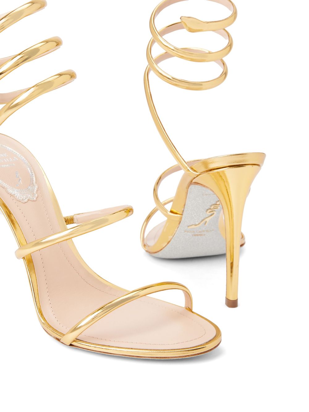 Sandali Cleo in oro Rene caovilla - donna 
