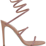 Sandali cleo con cristalli in rosa Rene caovilla - donna 