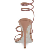 Sandali cleo con cristalli in rosa Rene caovilla - donna 