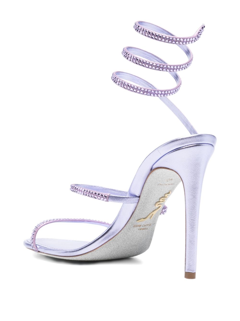 Sandali cleo con cristalli in lilla Rene caovilla - donna 