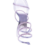 Sandali cleo con cristalli in lilla Rene caovilla - donna 