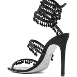 Sandali chandelier in nero Rene caovilla - donna 