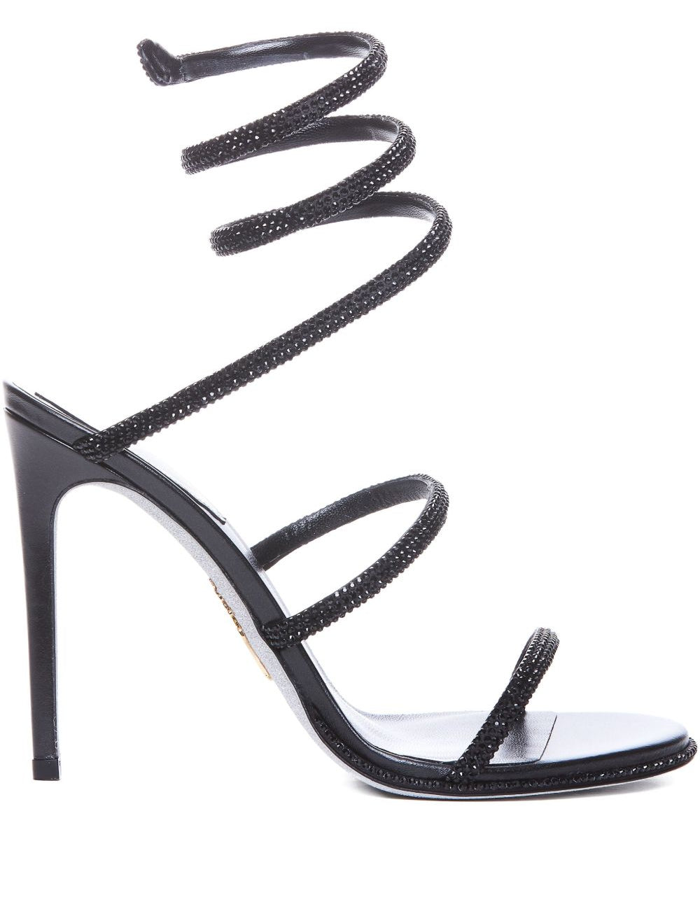 Sandali cleo con cristalli in nero Rene caovilla - donna 
