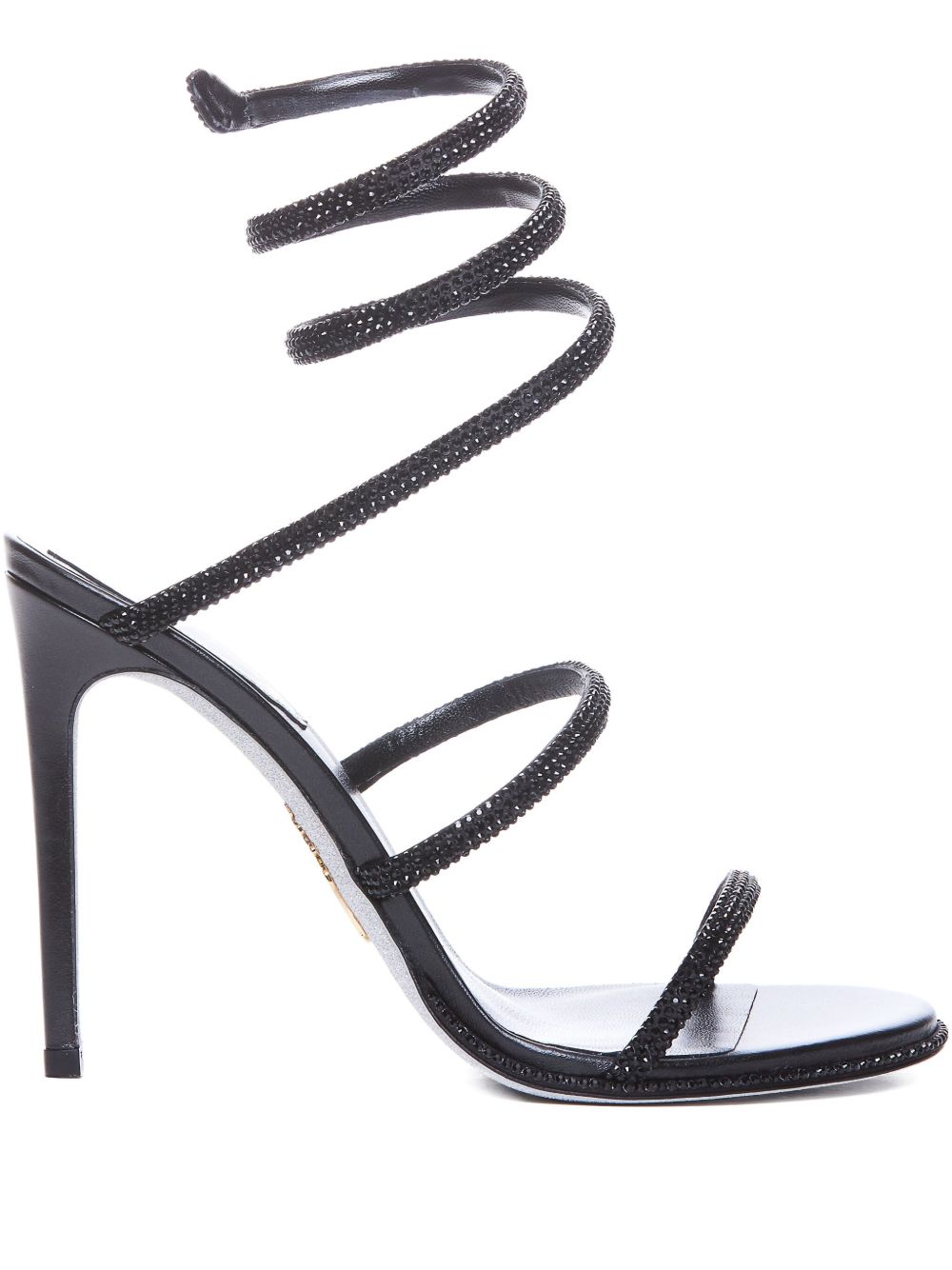 Sandali cleo con cristalli in nero Rene caovilla - donna 