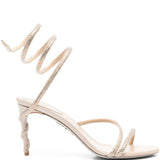 Sandali con tacco decorato in beige Rene caovilla - donna 