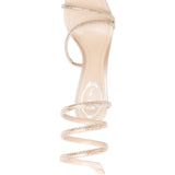 Sandali con tacco decorato in beige Rene caovilla - donna 
