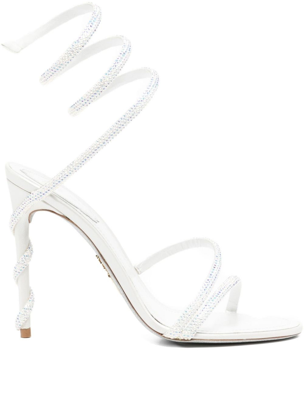 Sandali con cristalli in bianco Rene caovilla - donna 